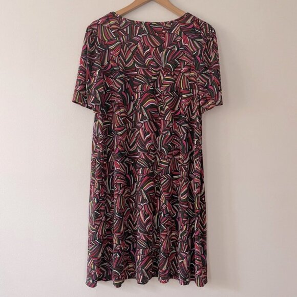 New Kim & Co. Brazil Knit Short Sleeve Mini Dress Size Large bin 3E - Picture 2 of 5